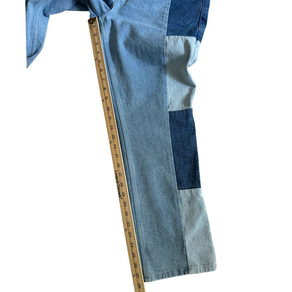 Good American Good Icon Patchwork Ankle Jeans Style G1062T Women's Size 10/30 - Picture 4 of 7